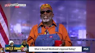 What is Russell Westbrooks Approval Rating  Uncle Jimmy Joins predicts  Speak For Yourself [upl. by Hebner]