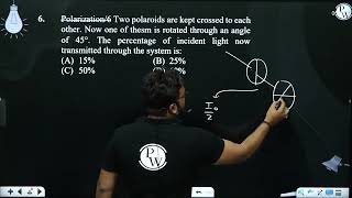 Polarization6 Two polaroids are kept crossed to each other Now one of them is rotated through [upl. by Cowley]