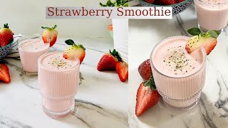 Strawberry Smoothie  High Protein Smoothie Without Protein Powder  Valentines Day Special [upl. by Assitruc]