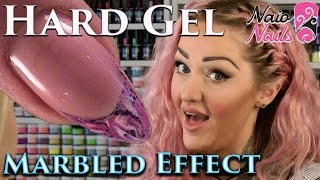 How to Create a Marbled Design using Hard Gel [upl. by Airamalegna]