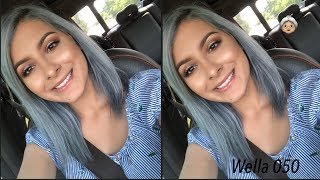 Toning my hair grey at home  Wella 050 [upl. by Eniak]