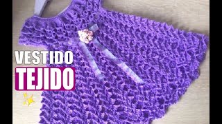 COMPLETO Cómo tejer este vestido para niña 💜 💜 💜 Yo Tejo con Laura Cepeda LauraCepeda [upl. by Airlie512]