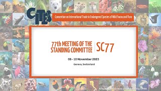 77th Meeting of the CITES Standing Committee  Afternoon November 10 [upl. by Kyne]