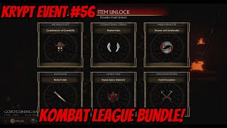 MK11  Krypt Event 56  GOLD Kronika Vault Location  Rare Kombat League Gear Bundle Guide [upl. by Korella208]