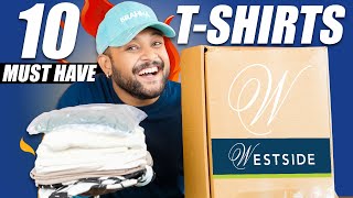 10 Best Must Have TShirts for Summer 🔥 Westside TShirt Haul Review 2024  ONE CHANCE [upl. by Noseaj732]