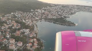 Scenic landing at Split Airport SPULDSP Wizz Air A321neo [upl. by Stilwell]