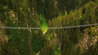 Holzgau Suspension Bridge 🇦🇹 Birds Eye Perspective [upl. by Griz798]