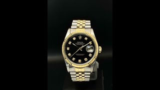 Rolex Datejust 16233 Black Diamond Dial [upl. by Mcleod]