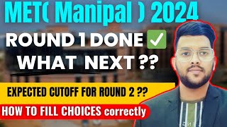 Manipal Counseling 2024 expected cutoff for round 2 ✅  What to do after round 1 🔴 manipal met [upl. by Gairc]