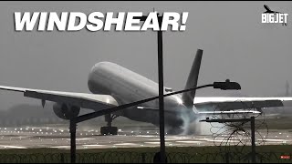 Plane makes bumpy landing at London Heathrow during Storm Gerrit [upl. by Chemar]