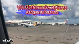 Takingoff at the VC Bird International Airport – Antigua amp Barbuda [upl. by Nessaj]