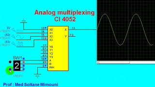 Analog multiplexing 4052 [upl. by Parlin811]