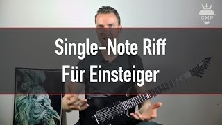 Einfache EGitarrenRiffs  Rock Riff mit SingleNotes 2  Guitar Master Plan [upl. by Adnileb]