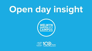 Open day insight  Welwyn Garden City campus [upl. by Noisla]