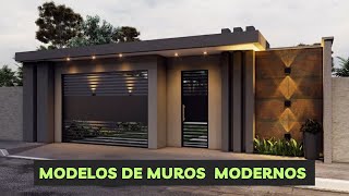 ✔️FACHADAS DE MUROS SIMPLES E MODERNOS [upl. by Ybab79]