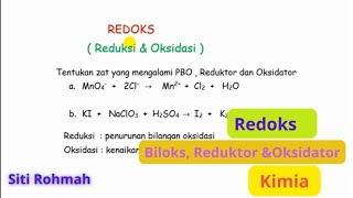 Redoks Kimia  Contoh Soal Biloks  Reduktor dan Oksidator [upl. by Osugi838]