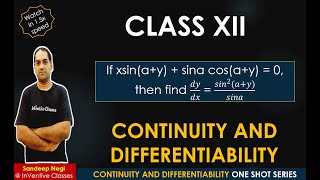 ONE SHOT DIFFERENTIATION CLASS 12 IMPORTANT QUESTIONS  Differentiation Previous Year questions PYQs [upl. by Shina]