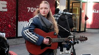 quotCastle On The Hillquot with Sarah Fitzsimon on Grafton Street Ed Sheeran cover [upl. by Lesnah86]