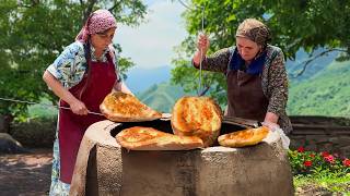 Life of Azerbaijani Hermit Family Baking Flatbreads and Pride of Oriental Desserts [upl. by Remus389]