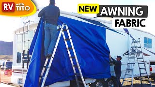 RV Awning Fabric Replacement Demonstration by Tough Top Awnings DIY [upl. by Bazluke]