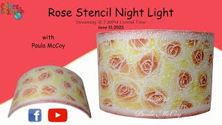 Rose Stencil Night LightGlass [upl. by Einehpets]