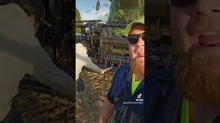 DEBRIS  🤬🤬 rock combine harvest johndeere farming Rancher Kansas beans corn fypシ゚viral [upl. by Ydnac941]