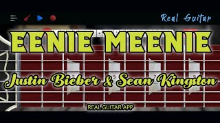 Eenie Meenie Lower Key  Justin Bieber amp Sean Kingston  Real Guitar App Cover [upl. by Gnues]