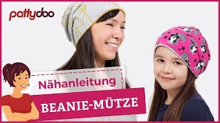 DIY Mütze nähen für Anfänger  Wendemütze Beanie aus Jersey  pattydoo Schnittmuster [upl. by Niwrehs]