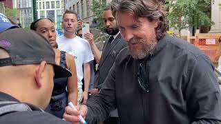 Christian Bale is a fans dream in NYC christianbale amsterdam [upl. by Urbai]