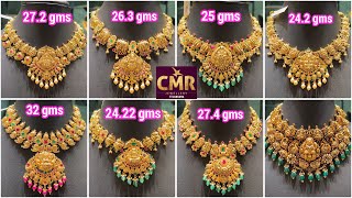 Very New Necklaces Designs  New Gold Necklace Collection  CMR Jewellery Nizampet Branch  Courier [upl. by Langbehn]