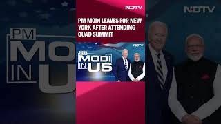 PM Modi In US  Prime Minister Narendra Modi Leaves For New York After Attending Quad Summit [upl. by Osicran]