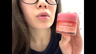 Laneige Lip Treatment Balm and Lip Sleeping Mask Scoop [upl. by Anohsal821]