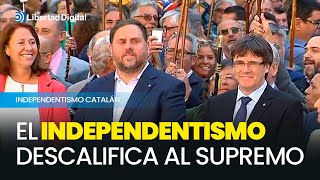 El independentismo catalán reacciona a la decisión del Supremo [upl. by Odrick]