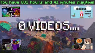 Why I Dont upload Hypixel Skyblock content despite having 600 hours playtime [upl. by Staffard14]