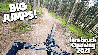 HUGE JUMPS amp DOWNHILL  Bikepark Innsbruck Opening 2021 Crankworx DH Preview [upl. by Martres647]