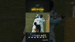 Siraj vs litton fight ☠️siraj ampVirat gangster troll face edit kohli viralshort [upl. by Mikkanen]