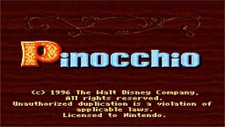 Pinocchio Full Playthrough Super Nintendo [upl. by Ailam]