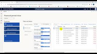 financial period close workspace d365 [upl. by Nnywg847]