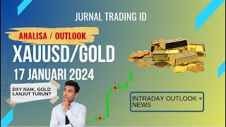 ANALISA XAUUSD 17 JANUARI INTRADAY OUTLOOK TRADING FOREX xauusd [upl. by Kcira]