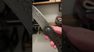 Barrett customGysinge Damasteel Damasteel collars and clip INCREDIBLE action customknives [upl. by Asnerek161]