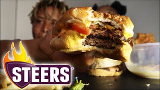 CHEESY STEERS MUKBANG  ORININAL KING STEER BURGER 먹방 [upl. by Silado]