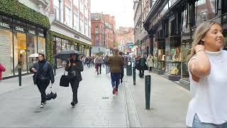 Grafton StreetWiclow Street dublin city 4k uhd video walking dublinlife christmas 2023 [upl. by Elda]