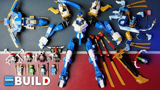 LEGO Speed Build Ninjago Jays Titan Mech  Lightning Jet  Nyas Water Dragon  Ninjago 2023 [upl. by Rebma151]