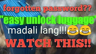 paano iunlock ang nakalimutan password ng luggagehow to easy unlock forgotten luggage password [upl. by Bigler]