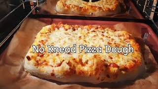 No Knead Pizza Dough Recipe 무반죽빵 피자 만들기 [upl. by Trina153]