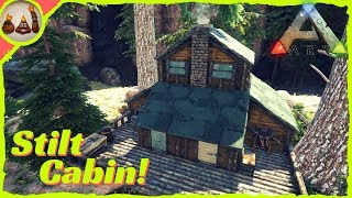 How to Build Stilt Cabin  Ark Survival Evolved Gameplay PC [upl. by Drofdarb]