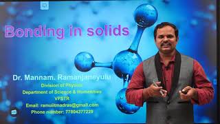 Solid State Physics SISSA  Lecture 8 Chemical bondsCovalent Bond [upl. by Valry422]