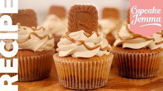 Our BEST SELLING Biscoff Cupcake Recipe amp Tutorial  Cupcake Jemma [upl. by Gredel210]