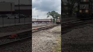 Norfolk Southern Railroad interchange with the Elkhart and Western Railroad Elkhart Indiana [upl. by Morris778]