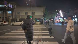 【杭州漫步】Walking in Hangzhou夜色中的羊坝头中山中路city walk [upl. by Brogle]